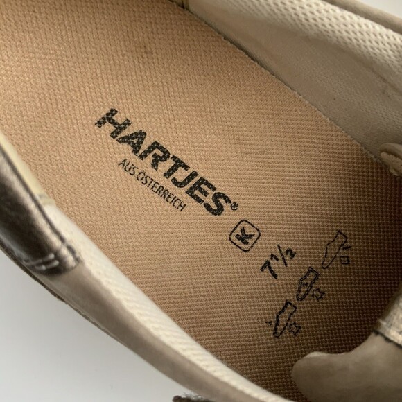 Hartjes Sneakers Tan Leather Hook & Loop 7.5 - Picture 6 of 11
